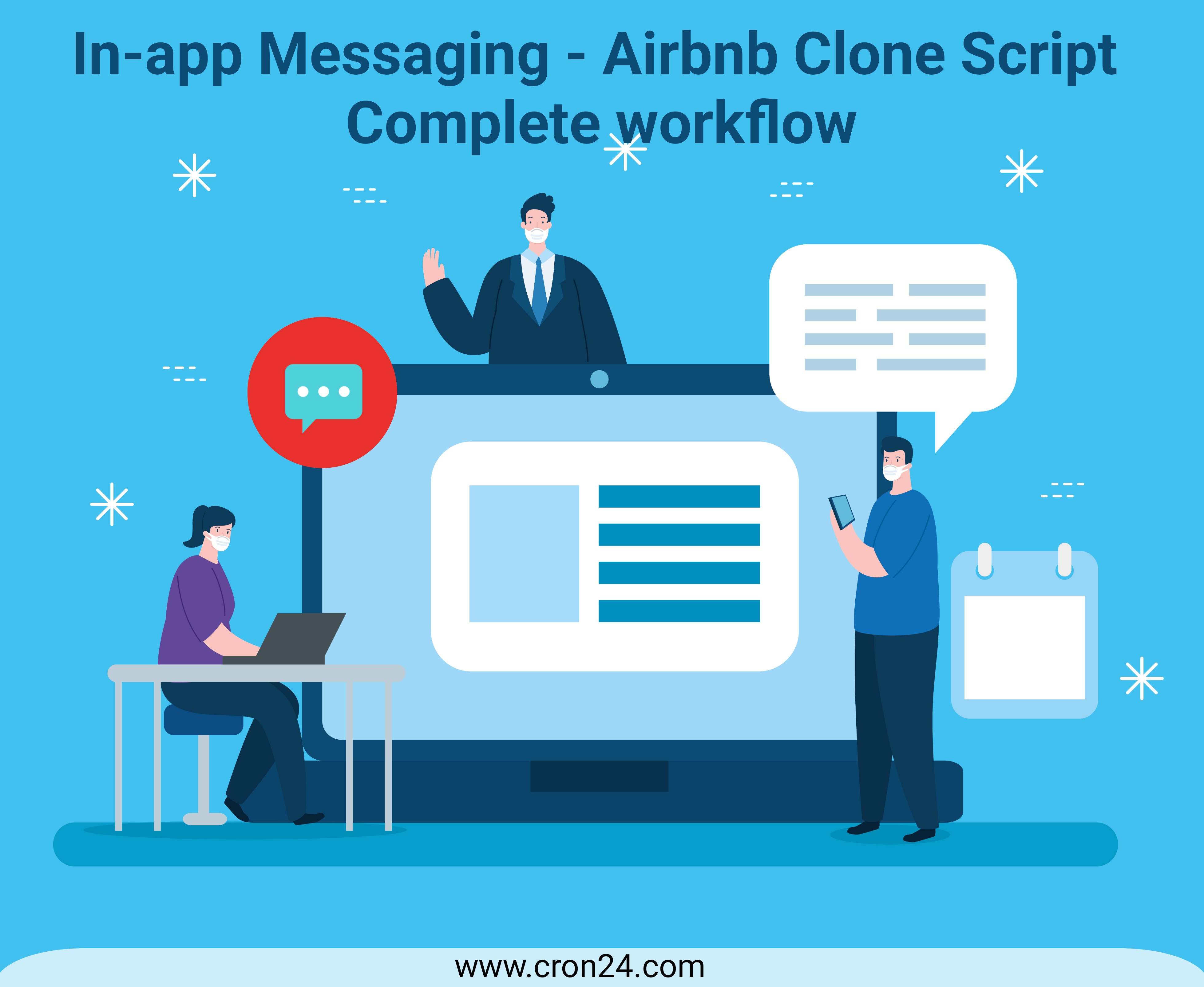 The Complete Workflow of In-App Messaging Feature in Airbnb Clone Script